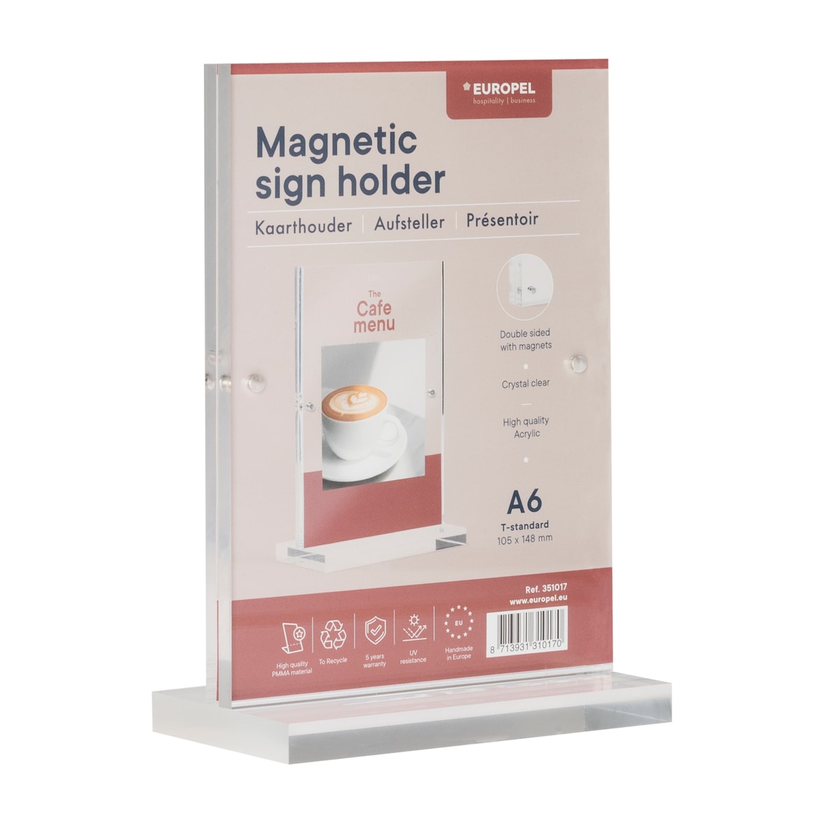 Kaarthouder Luxe Europel T-standaard A6, 351017