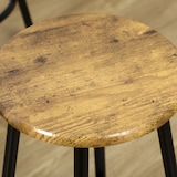 thumbnail of Set Tavolo Alto e 4 Sgabelli in MDF e Metallo Marrone e Nero