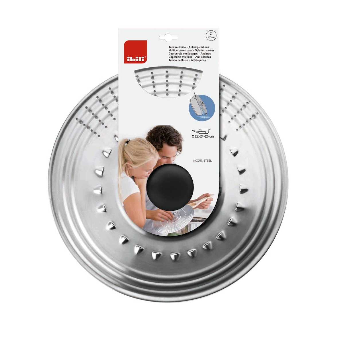 Ibili 714231 tapa multiuso inox 26-28-30 cms.