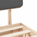 thumbnail of vidaXL Bettgestell mit gepolstertem Kopfteil Dunkelgrau 80 x 200 cm