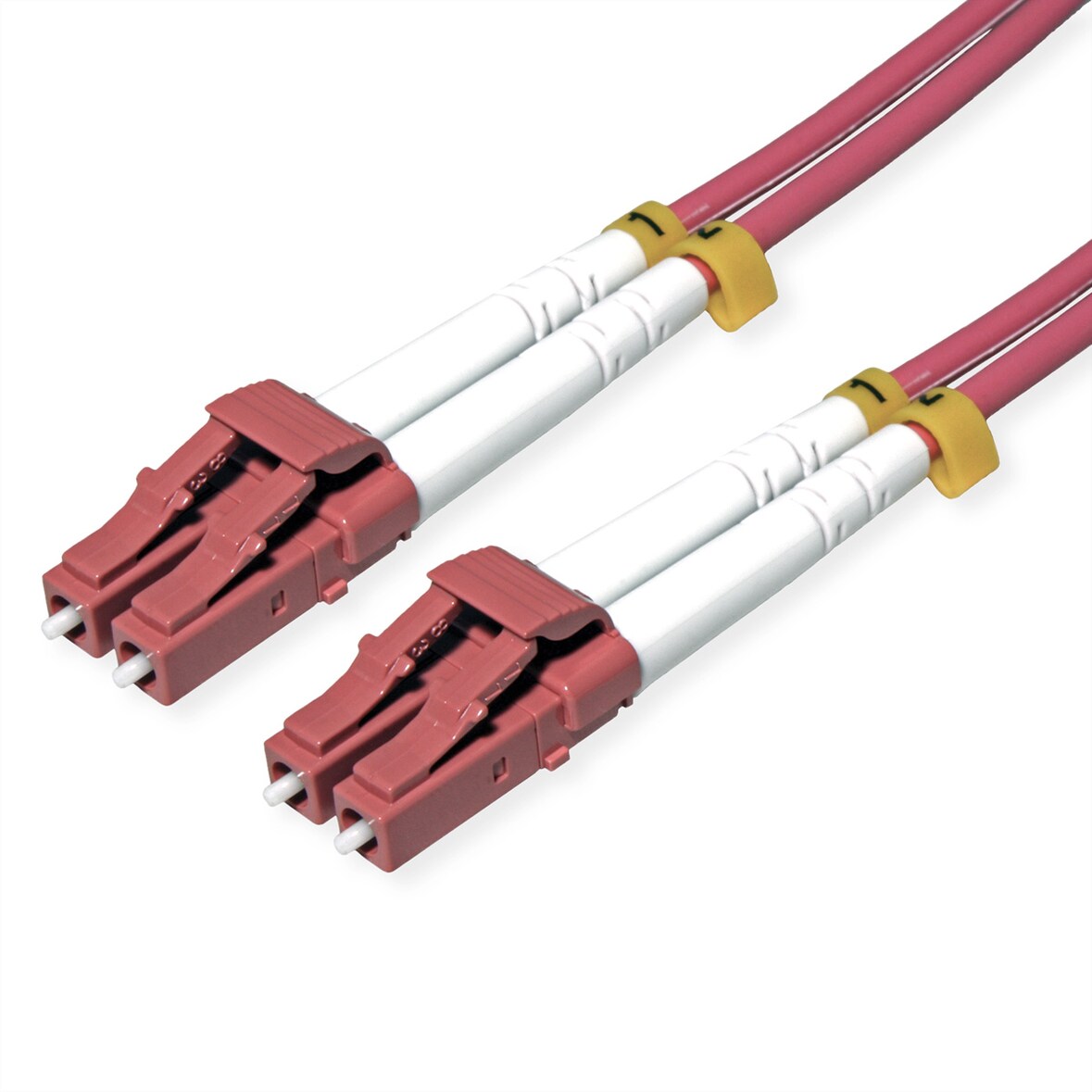 ROLINE LWL-Kabel 50/125µm OM4, LC/LC, stahlarmiert, LSOH, violett, 15 m