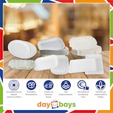 thumbnail of DayBays 1000 Stk. Pappteller 16x20 cm rechteckig weiß ohne Beschichtung
