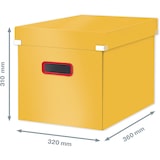 thumbnail of Caja Click & Store Cosy cúbica Grande (320x360x310 mm), amarilla.