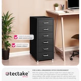 thumbnail of tectake Caisson de bureau roulant en métal 41x28x69cm  Noir