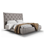 thumbnail of KAWOLA Bett ANNY Polsterbett Leder grau 180x200cm