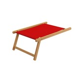 thumbnail of Gartenliege Liegestuhl rot Fußteil Deckchair Buche Sonnenliege Strandliege klappbar 10-308 N F