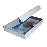 thumbnail of Exacompta 5800E Packung mit 100 Stück Prospekthüllen oben und seitlich geöffnet, glatt und gelocht aus PP 60µ, DIN A4 - Kristall