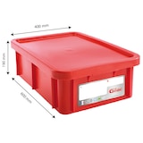 thumbnail of GILAC Bac renforcé HACCP 600 x 400 + couvercle - 25 L - Rouge G119709