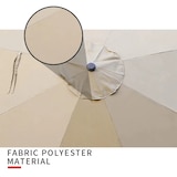 thumbnail of Ombrellone Da Giardino A Manovella Parasole Balcone Air Vent Inclinazione Regolabile Anti UV Impermeabile Mare Spiaggia Piscina Terrazzo 2.7 M Beige