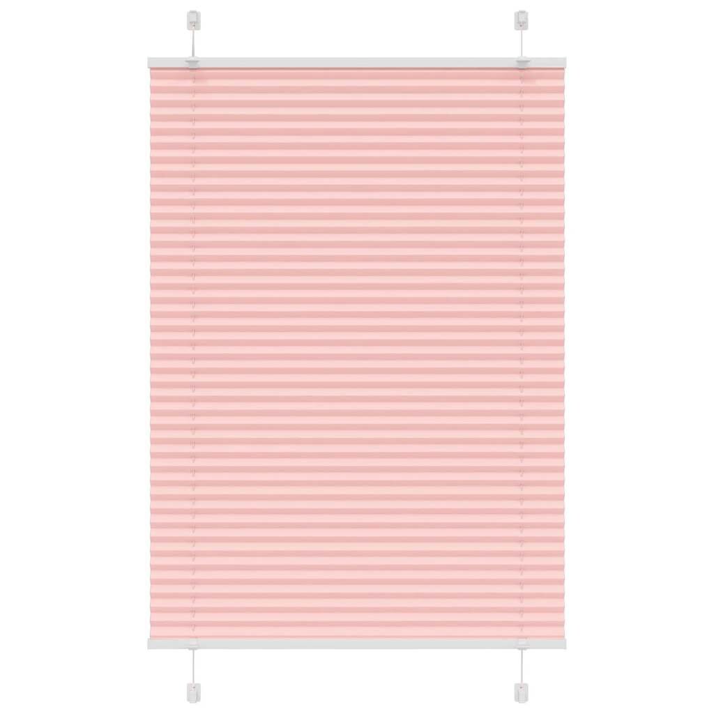 vidaXL Plissé rolgordijn 95x150 cm stofbreedte 94,4 cm polyester roze