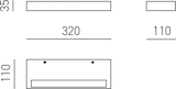 thumbnail of GAP572 Wandleuchte – 34 W, 1500 lm, 3000 K LED-Wandleuchte in mattweißem Aluminium, dimmbar mit Phasenanschnitt und Druckknopf – Gealuce