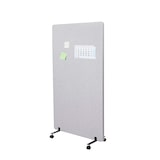 thumbnail of PROREGAL Akustik-Trennwand HxBxT 147x80x39cm doppelwandig rollbar Stoff/Textil Grau Büro-Sichtschutz Raumteiler Pinnwand