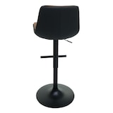 thumbnail of 2er-Set Barhocker HWC-L85, Barstuhl Tresenhocker Drehhocker, höhenverstellbar mit Lehne Kunstleder ~ braun