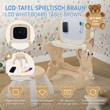 thumbnail of Joyz 3in1 Spieltisch Braun mit 2 Tafeln & Hocker, LCD-/Magnettafel, Maltisch Kinder Staffelei Aktivitätstisch