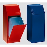 thumbnail of PROREGAL Robuster Wertstoffsammler mit Einwurfklappe selbstschließend | 68 Liter, HxBxT 100x40x40cm | Verzinkter Stahl | Blau | Mülleimer Abfalleimer