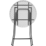 thumbnail of tectake Opklapbare statafel gemaakt van staal Ø80cm - wit - 402758