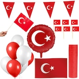 thumbnail of Türkei Party Deko Set 74 tlg. Partyset Partydeko rot weiß türkisch