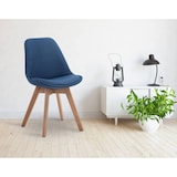 thumbnail of Sedia Borneo Tessuto V2 blu/natura