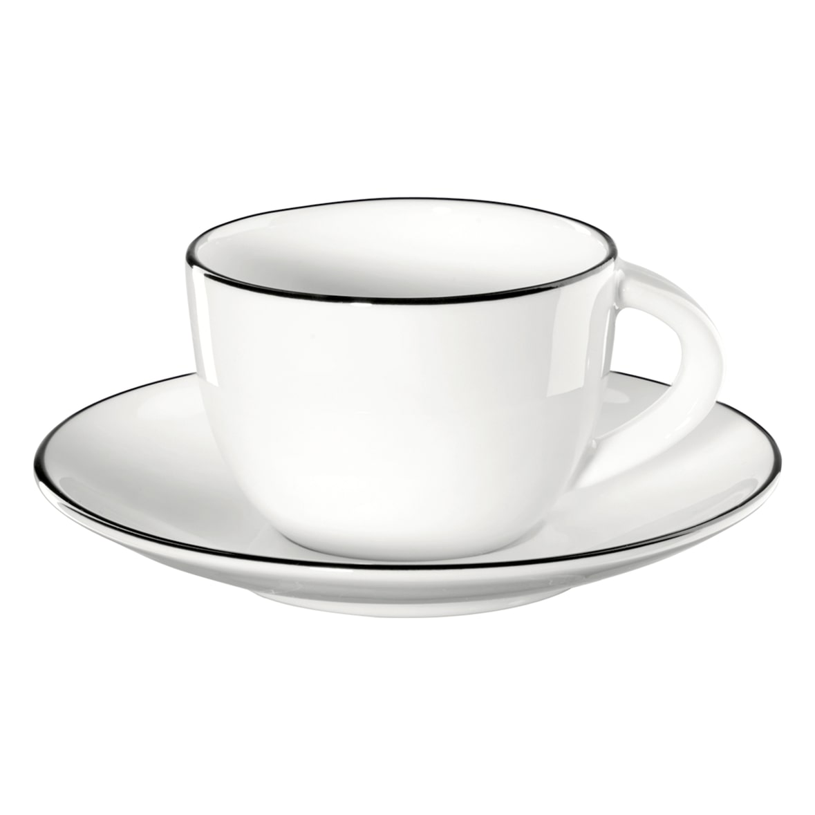 ASA Selection Ligne Noire Espressotasse mit Untertasse Warmes Weiß 70ml