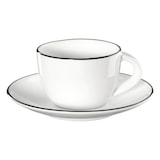 thumbnail of ASA Selection Ligne Noire Espressotasse mit Untertasse Warmes Weiß 70ml