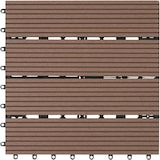 thumbnail of tectake Set di piastrelle da esterno Tegulas in WPC effetto legno - 405222