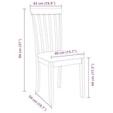 thumbnail of Chaises à manger coussins 2 pcs naturel bois massif caoutchouc Modèle Vega Master Vintage