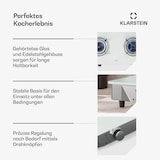 thumbnail of Barzona Campingkocher | 2 Brenner | 3,4 kW & 4,3 kW | Glasplatte | Edelstahl | mobil einsetzbar Weiß
