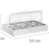thumbnail of Royal Catering Buffetvitrine - 3 x 2,6 L -  - 535 x 335 x 250 mm