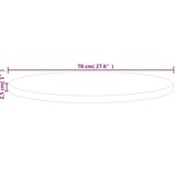 thumbnail of vidaXL Tafelblad rond Ø70x2,5 cm onbehandeld massief eikenhout