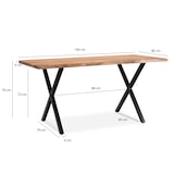 thumbnail of Schreibtisch FineBuy Akazie Massivholz Metall Bürotisch Computertisch Baumkante