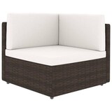 thumbnail of 6-tlg. Garten-Lounge-Set mit Kissen Braun Poly Rattan