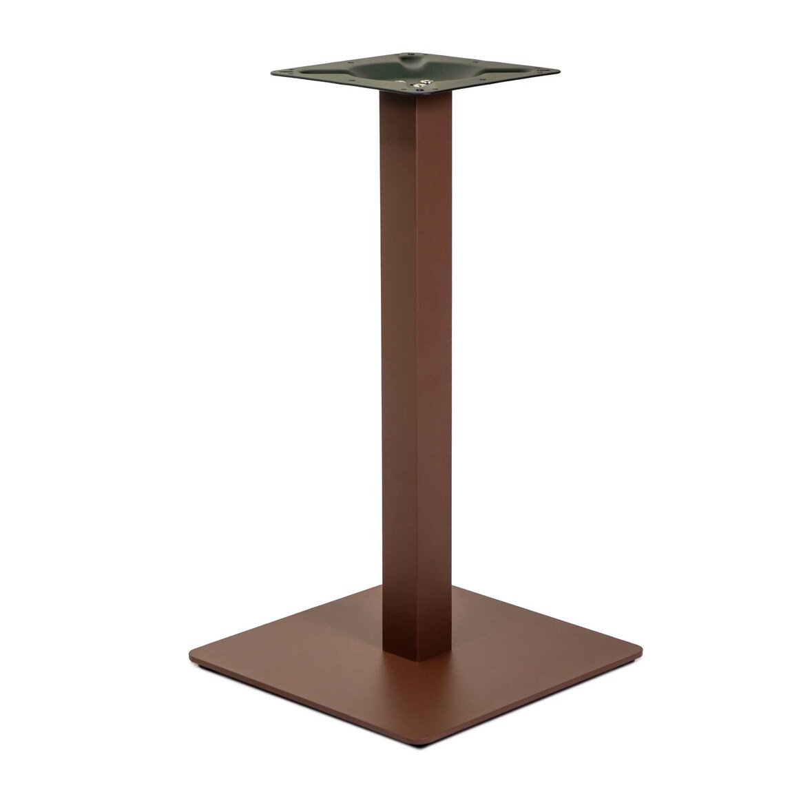 Vacchetti Base tavolo in acciaio "Leo" marrone corten quadro cm40x40h72 tubo cm6x6