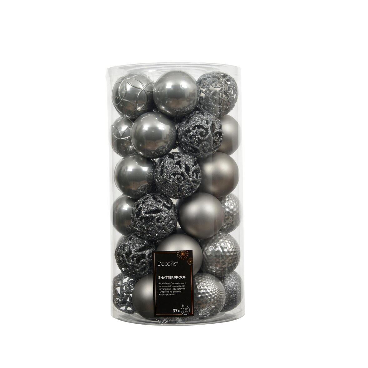37 Weihnachtskugeln Kunststoff 6cm klassisch & bruchsicher Mix Christbaumkugeln Ornamente Weihnachtsbaumkugeln Christbaumschmuck Weihnachtsbaumschmuck