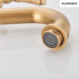 thumbnail of NALA | Vintage Hotel Gastro Messing gebürstet  niedrige Badarmatur |Retro Premium Edelstahl Wasserhahn  Waschbecken klein |Mischbatterie 2 Anschlüsse