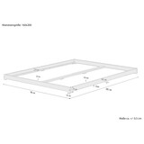 thumbnail of Futonbett Bodenbett extra niedriges Holzbett 160x200 Kiefer lackiert V-60.47K-16 Rollrost und Matratze inkl.