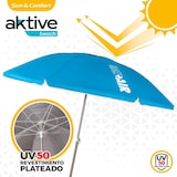 thumbnail of Sombrilla playa antiviento Ø220 cm c/mástil reclinable y revestimiento UV50 Aktive