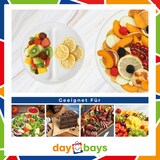 thumbnail of DayBays Plastikteller 2 Geteilt 800 Stk. Weiß Rund Menüteller Plastik Teller 22 cm Einweg Spülmaschinenbeständig