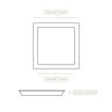thumbnail of BIOZOYG 100 Stück Einwegteller quadratisch 20x20cm Bio Geschirr Zuckerrohr Teller stabil biologisch abbaubar kompostierbar Bagasse Einwegteller