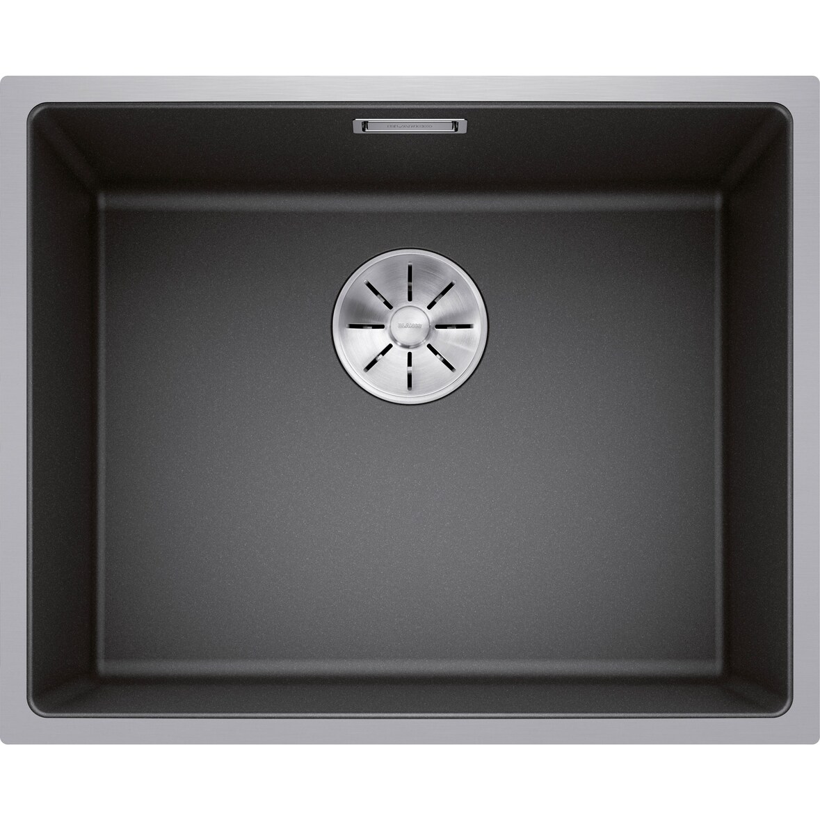 BLANCO SUBLINE 500-IF SteelFrame Flachrandspüle, SILGRANIT, Anthrazit, Stopfen