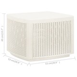 thumbnail of Mesa de jardín plástico blanco 53x53x40 cm