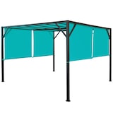 thumbnail of Cobertura de substituição para o telhado da pérgula pavilhão Baia 4x4m ~ azul turquesa