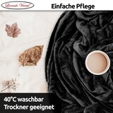 thumbnail of Kuscheldecke Schwarz 150x200 cm Wolldecke Fleece extra weiche Wohndecke Sofa