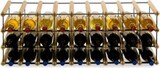 thumbnail of PROREGAL Modulares Weinregal VINOTECA MOD METAL | HxBxT 32,5x92,5x24,5cm | 9x3 Flaschen | Massives Kiefernholz | Natur | Flaschenregal
