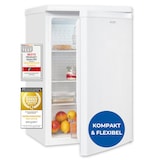 thumbnail of Exquisit Kühlschrank ohne Gefrierfach, 126 Liter, 55 cm Breit, Freistehend, Kompakt, Temperaturregelung, LED-Licht, KS516-V-040D weiss