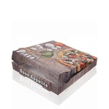 thumbnail of Pizzakarton Pizzabox 33x33x4 weiß mit Neutraldruck 200 Stk, to go, take away, kompostierbar, Kraftkarton, fettresistent