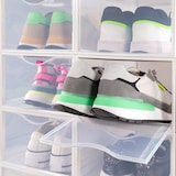 thumbnail of Pacote de 6 caixas de sapatos de plástico empilháveis e antiderrapantes Max Home