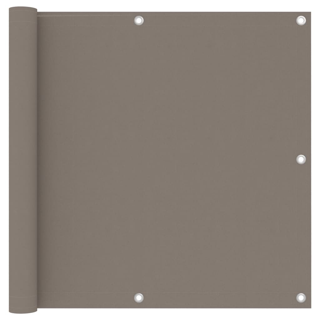 vidaXL Balkon-Sichtschutz Taupe 90x400 cm Oxford-Gewebe
