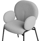 thumbnail of Stuhl Scandi gepolstert, Bouclé-Stoff  2er Sethellgrau