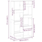 thumbnail of vidaXL Raumteiler Sonoma-Eiche 100x33x175 cm Holzwerkstoff