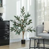 thumbnail of HOMCOM árbol artificial de laurel 120 cm planta artificial decorativa grande decoración para hogar oficina balcón dormitorio verde